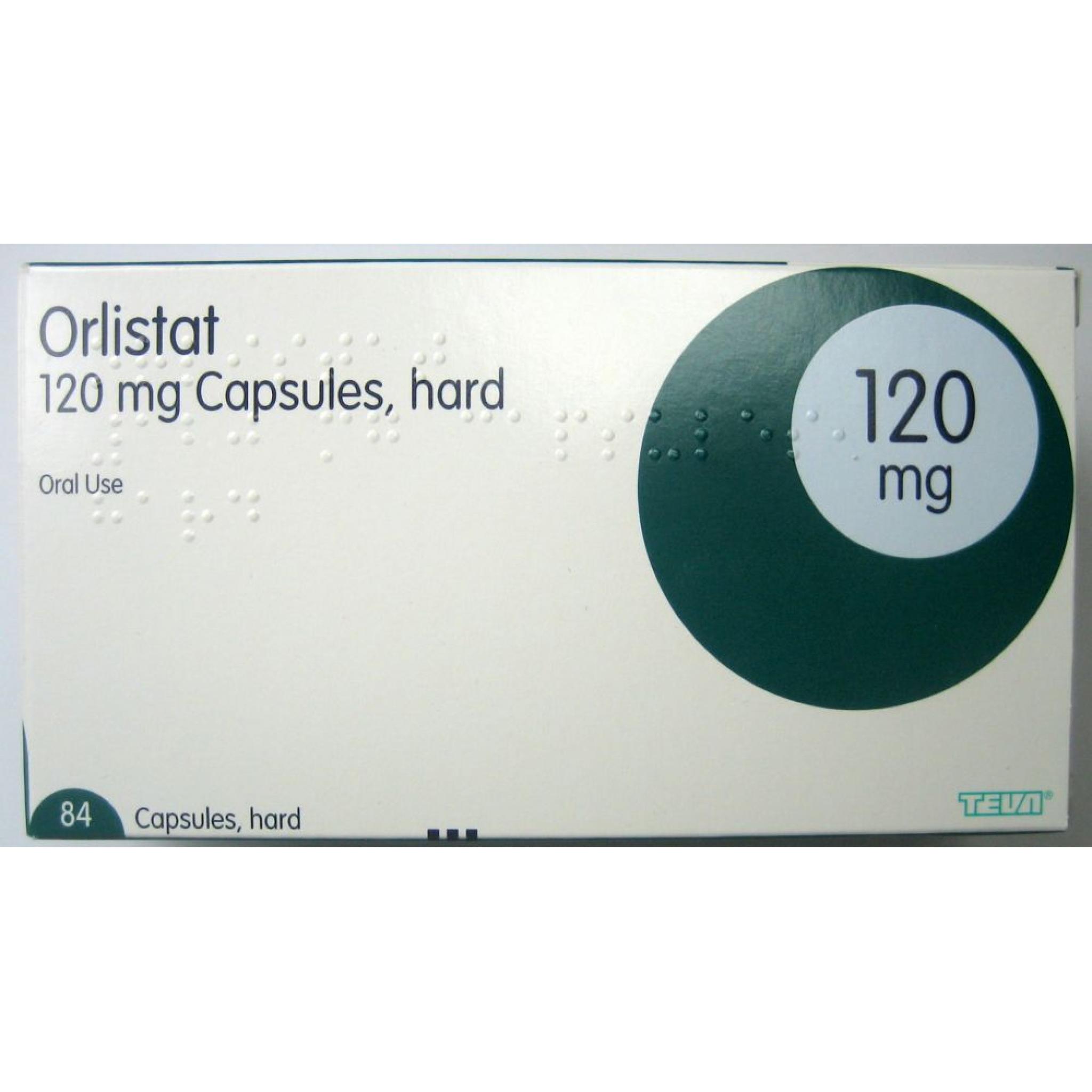 TEVA Orlistat 120mg [POM] 84 Capsules UK Sourced