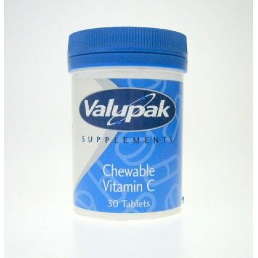Valupak Chewable Vitamin C 30 Tablets