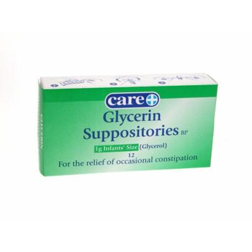 Glycerin Suppositories 1g 12 Suppositories