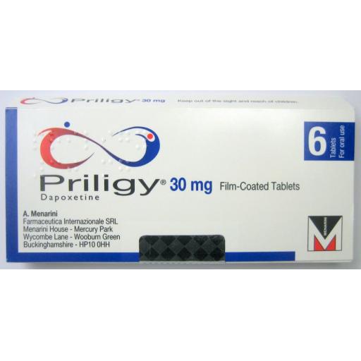 Priligy (dapoxetine) 30mg - [POM] - 6 Tablets