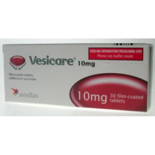 Vesicare (solifenacin) 10mg [POM] - 30 tablets - UK Sourced