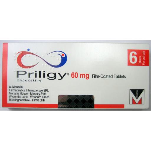 Priligy (dapoxetine) 60mg - [POM] - 6 Tablets